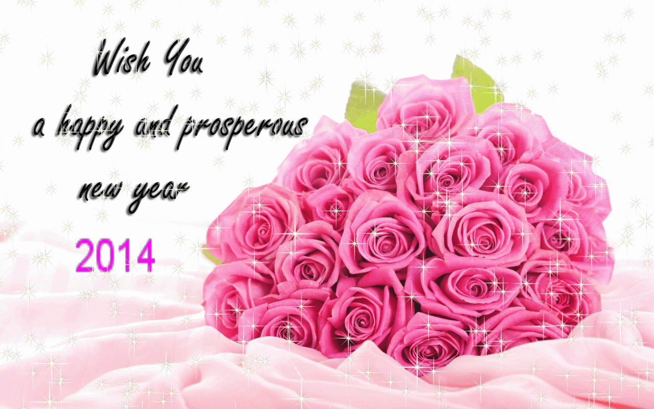 Roses Flowers Bouquet Flower Beautiful Floral Wallwuzz - New Year Flower Card Wishes - HD Wallpaper 