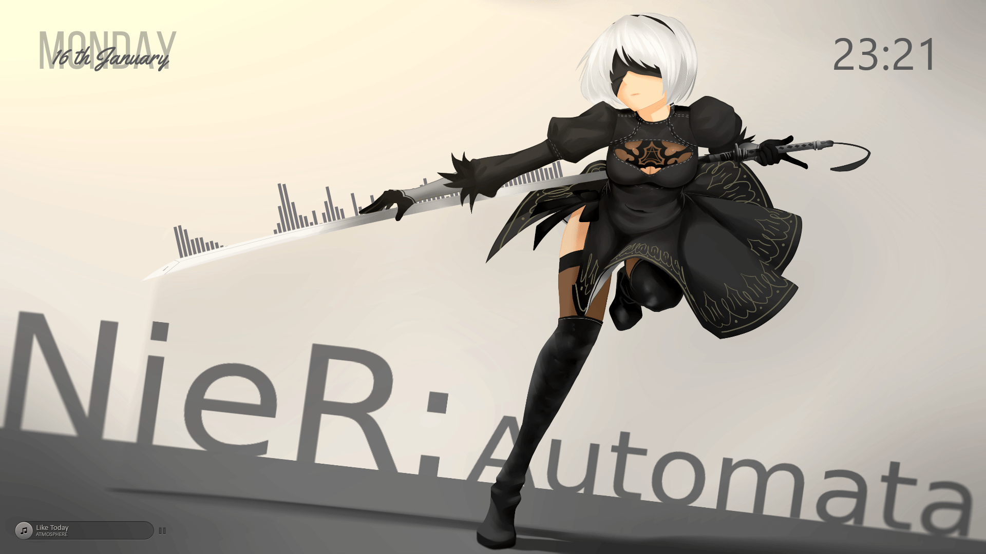 Nier Automata 2b Wallpaper Gif - HD Wallpaper 