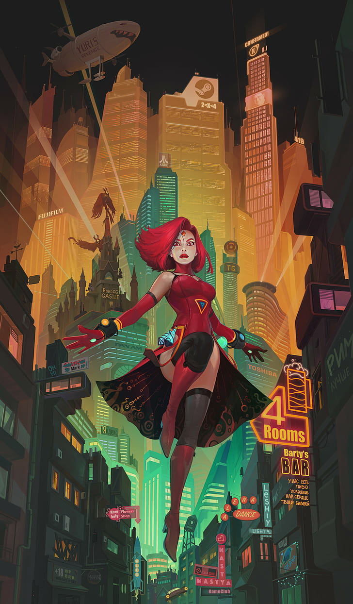 Igor Artyomenko, Artwork, Dota 2, Lina, Video Games, - Haryarti Lina Art - HD Wallpaper 