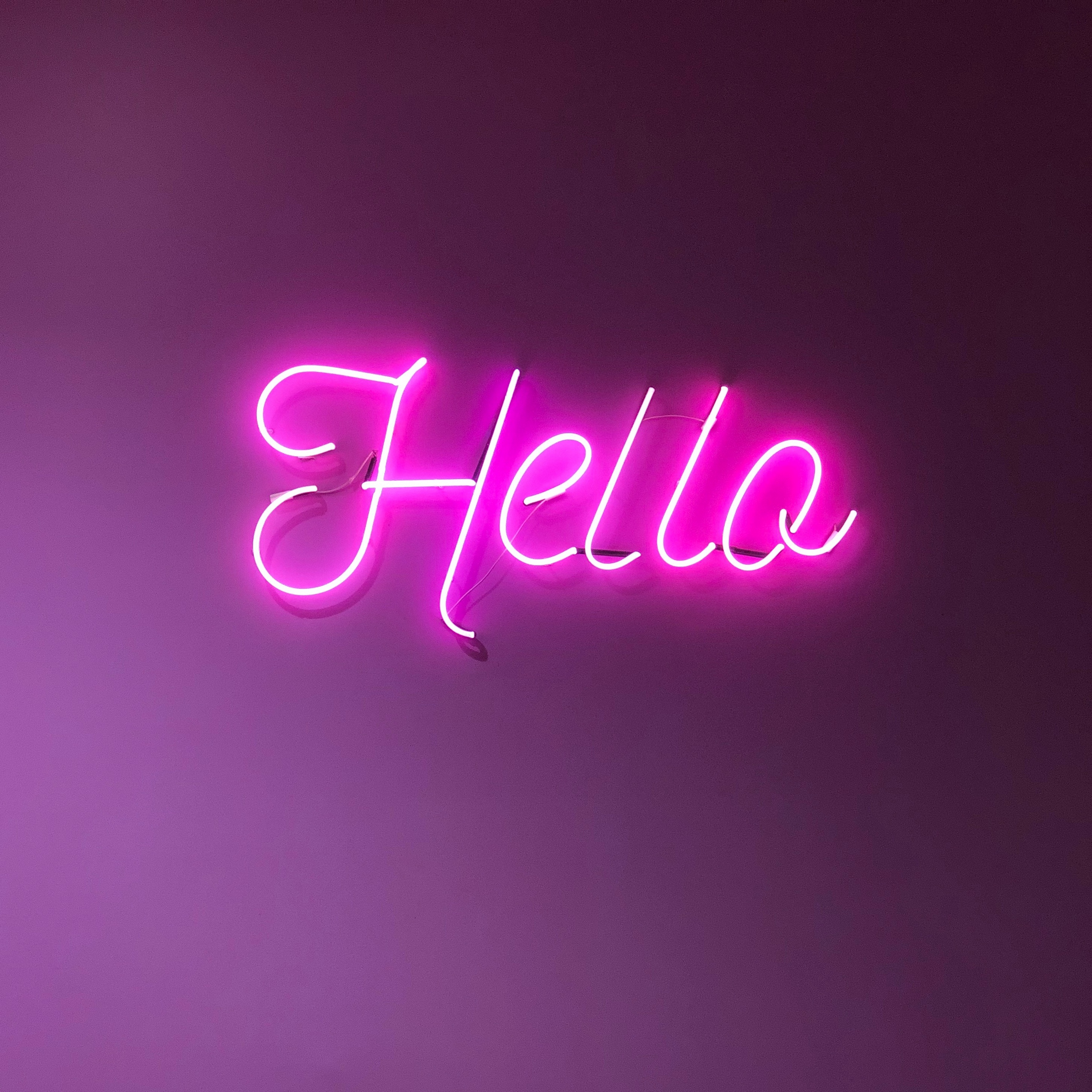 Wallpaper Hello, Inscription, Neon, Light, Electricity, - Hello Neon - HD Wallpaper 