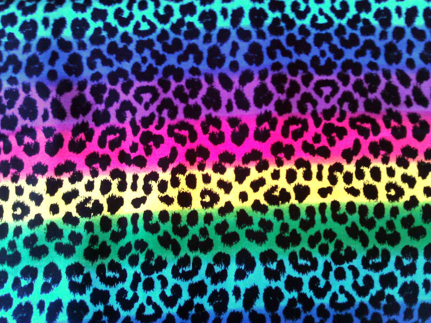 Neon Rainbow Animal Print Backgrounds Rainbow Leopar - Colorful Cheetah Print Cotton Fabric - HD Wallpaper 