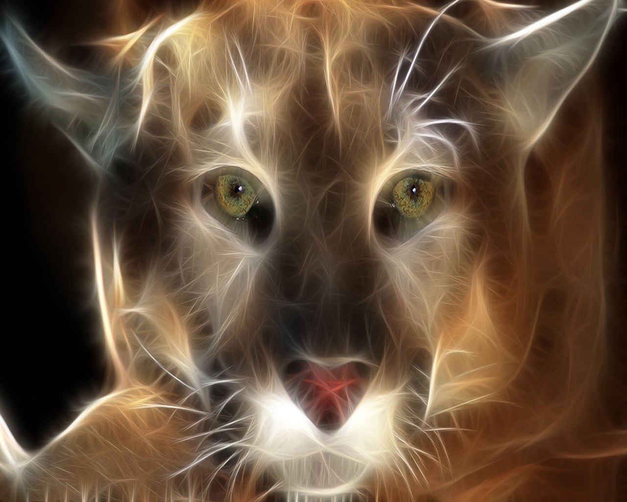 Fractal Puma - HD Wallpaper 