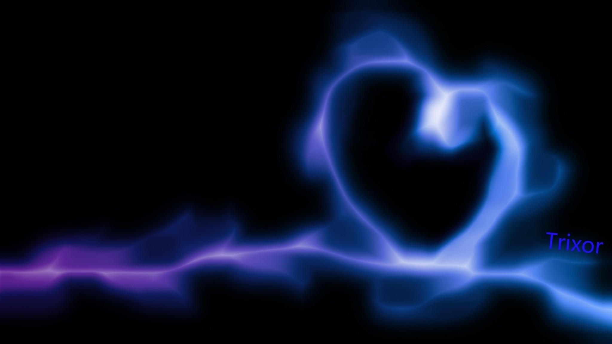 Wallpaper Heart, Blue, Neon, Glow 
 Data-src - Blue Glow Background Heart - HD Wallpaper 