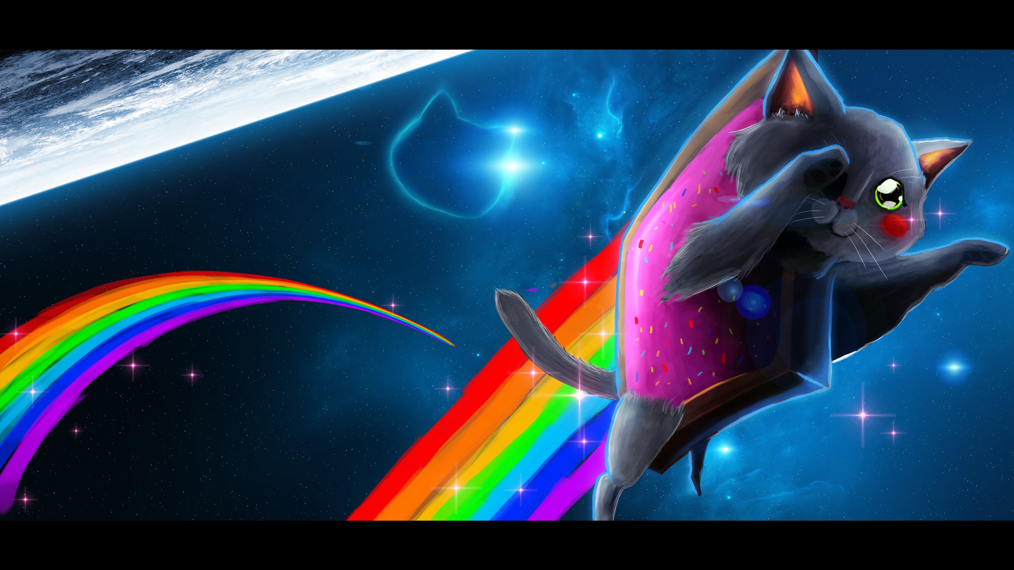 Photo Collection Neon Cat Wallpaper - Nyan Cat Wallpaper 4k - HD Wallpaper 