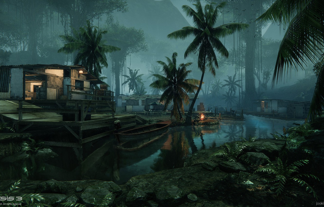 Photo Wallpaper Water, Marina, Jungle, Crysis 3 Mp - Crysis 3 Environment Art - HD Wallpaper 