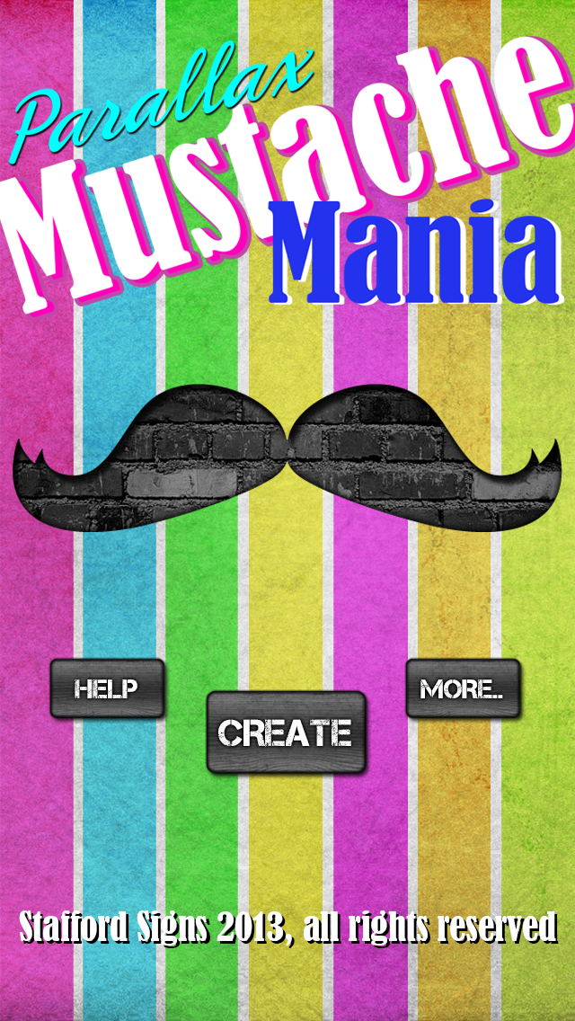 Mustache Mania For Ios7 - Poster - HD Wallpaper 