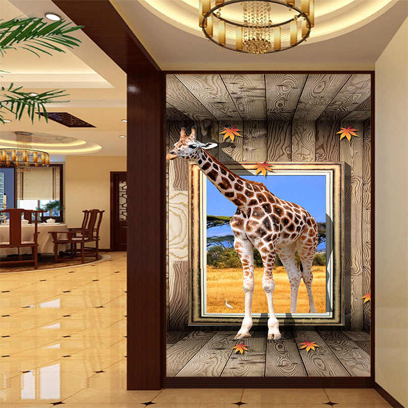Giraffe Painting 3d - HD Wallpaper 