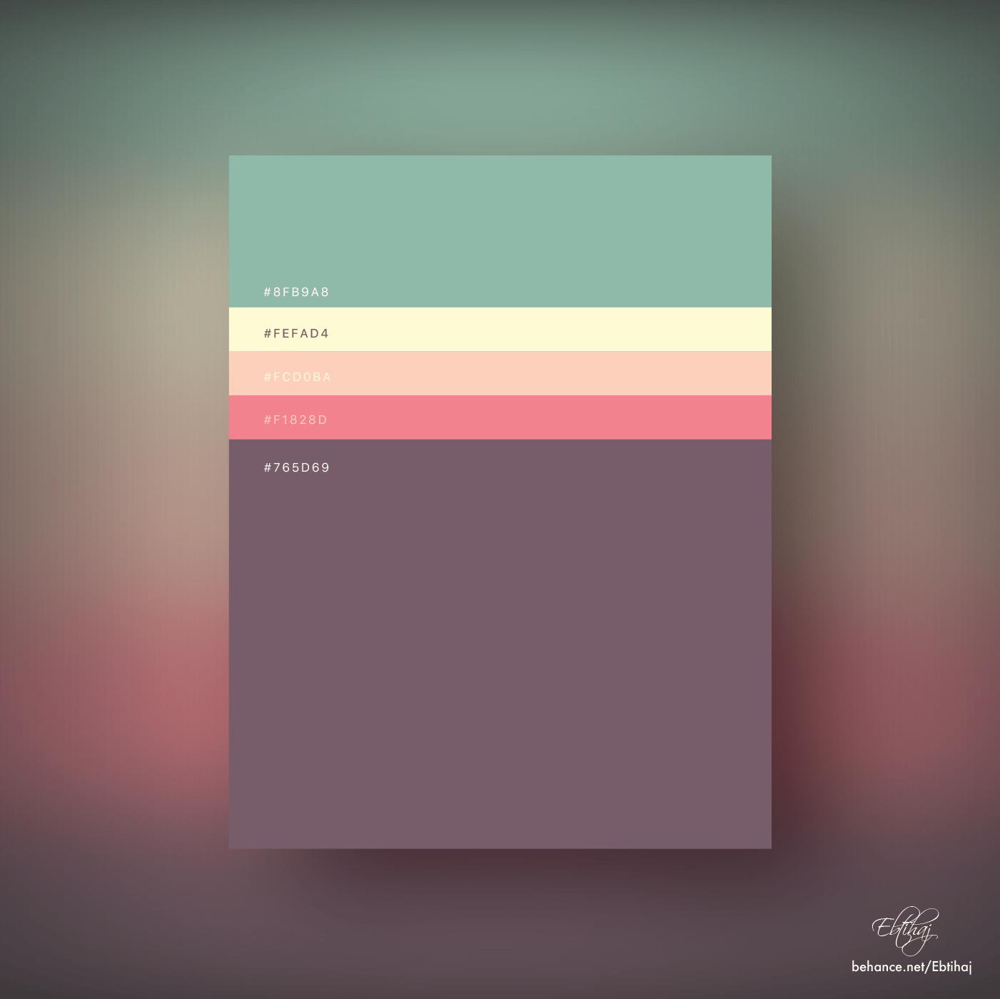 Flat Color Palette - HD Wallpaper 