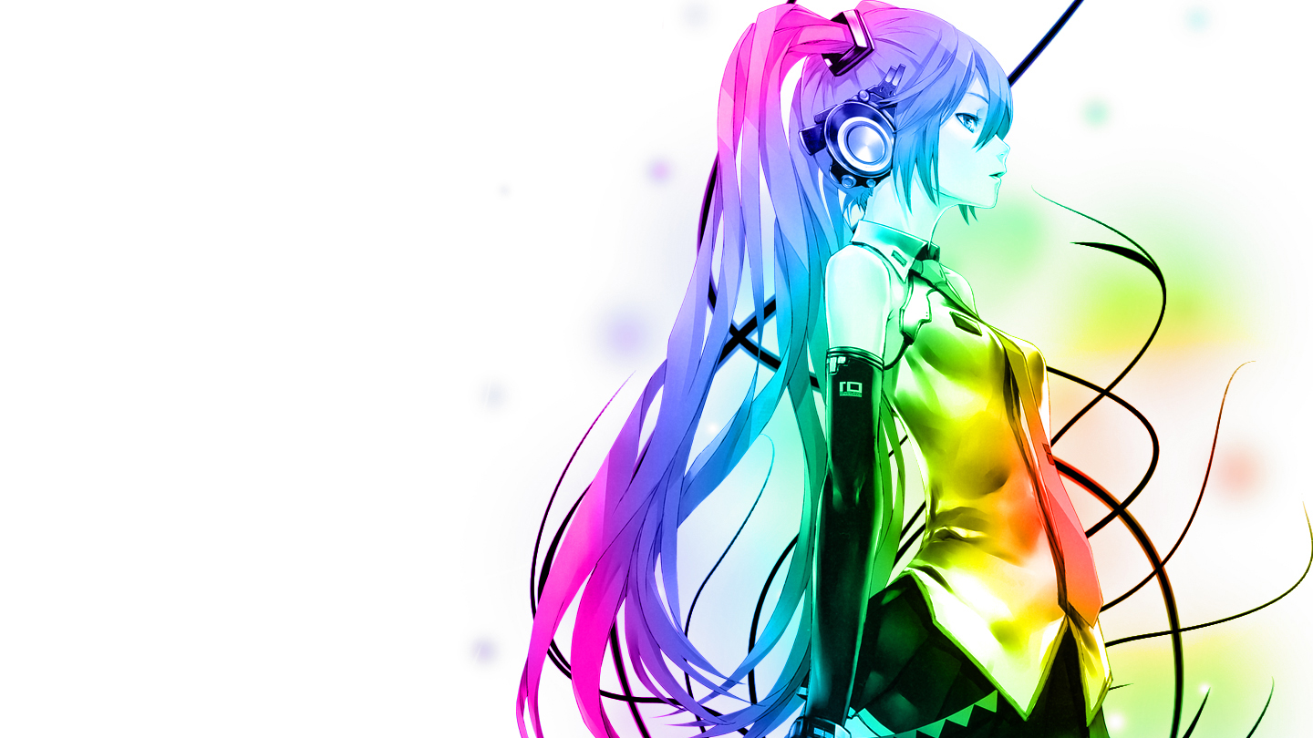 Miku Rainbow - HD Wallpaper 