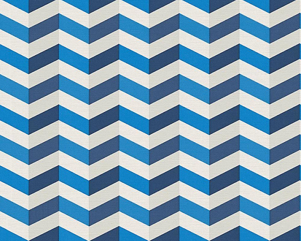 3d Effect Zig Zag Wallpaper Blue Chevron Print Texture - Zig Zag - HD Wallpaper 