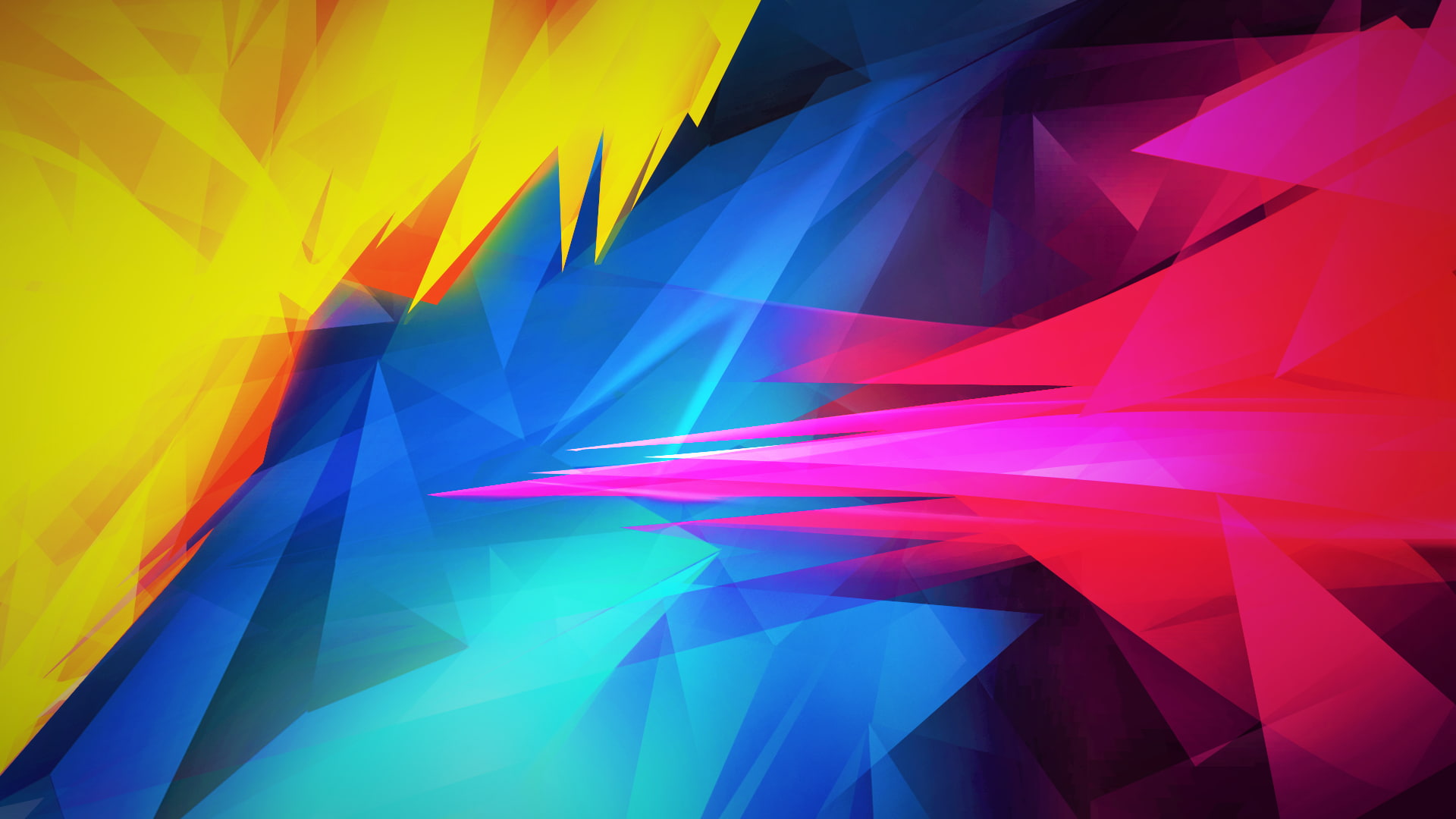 Red Blue Yellow Abstract - 1920x1080 Wallpaper 