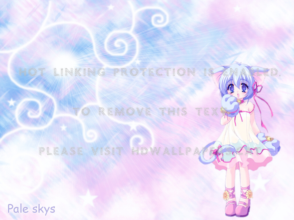 Little Neko Girl Cute Colorful Anime - Tengas Un Lindo Dia - HD Wallpaper 