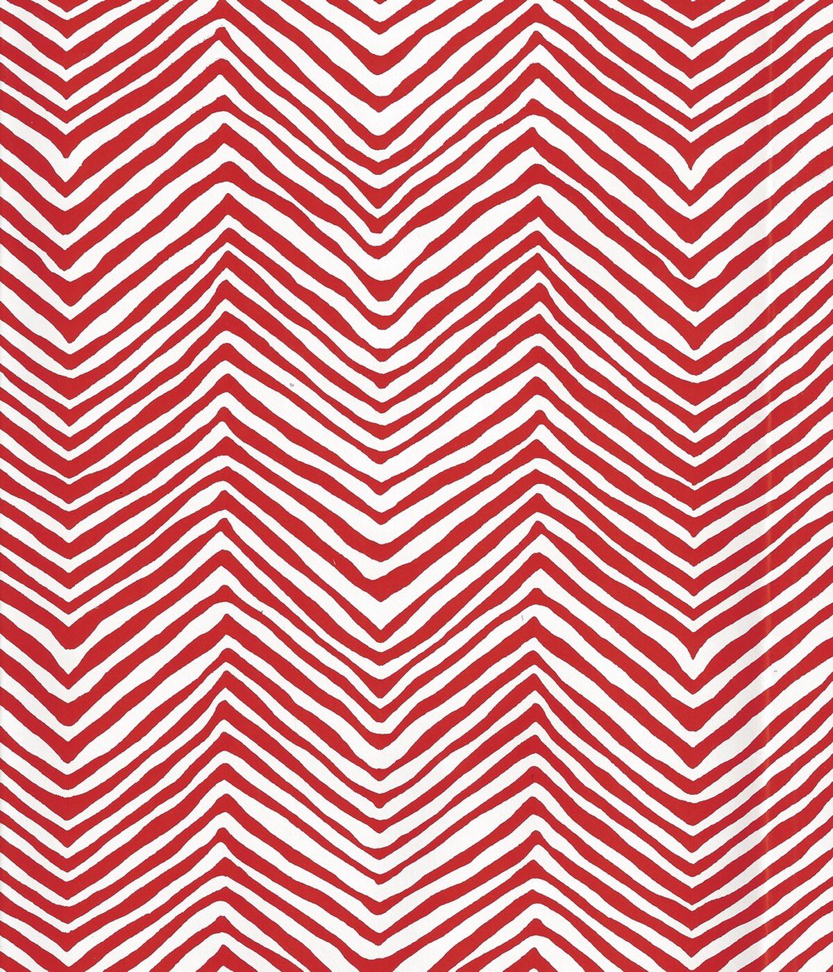 Quadrille Petite Zig Zag Wallpaper Red On White Vinyl - Color Street 2 Weeks - HD Wallpaper 