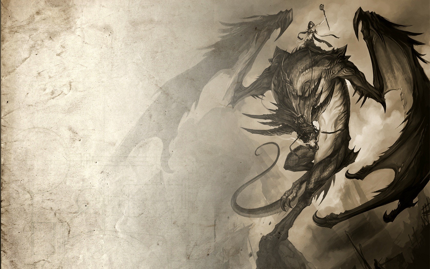 Dragons Wallpaper - Rosario Vampire - HD Wallpaper 