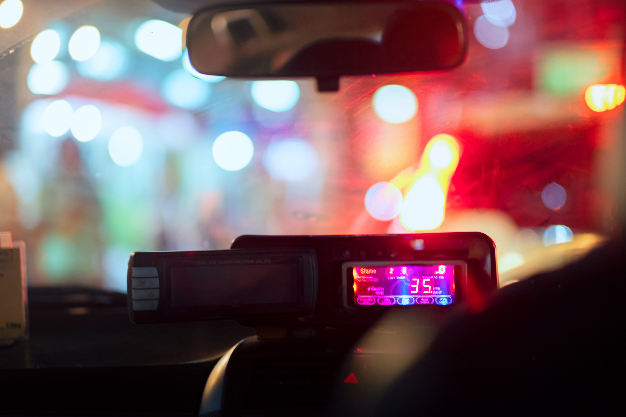 Taxi - Thailand Taxi Inside At Night - HD Wallpaper 