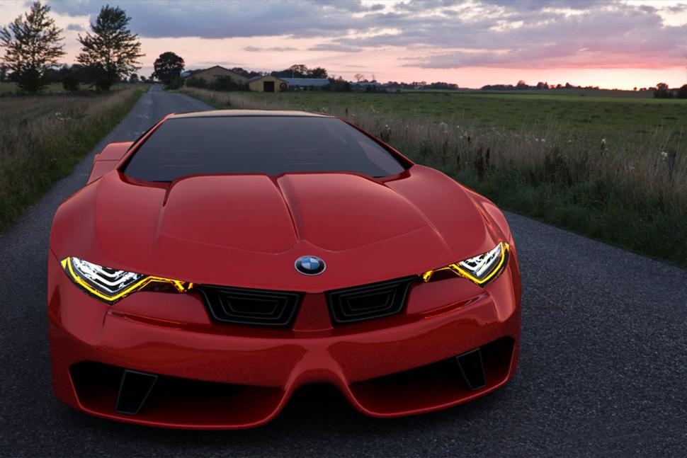 Bmw, Bmw M10, Concept Car, Red Cars, Auto, Road Wallpaper,bmw - Bmw Ferrari - HD Wallpaper 