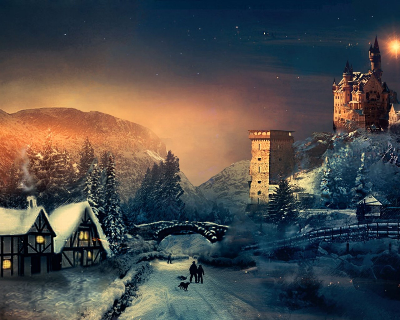 Full Hd Wallpapers Winter Christmas - HD Wallpaper 