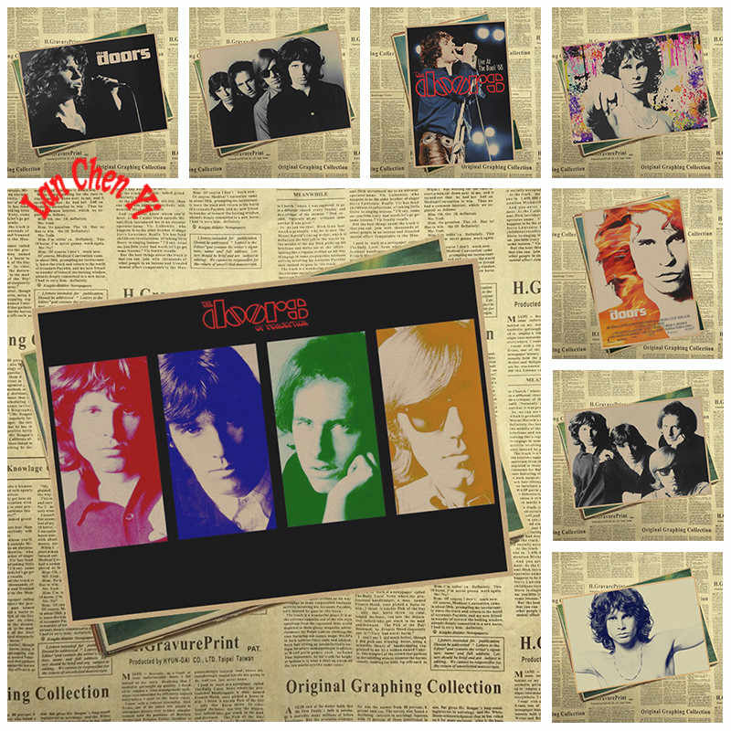 Nostalgic Rock Band Music Poster The Doors Cafe Creative - Doors - HD Wallpaper 