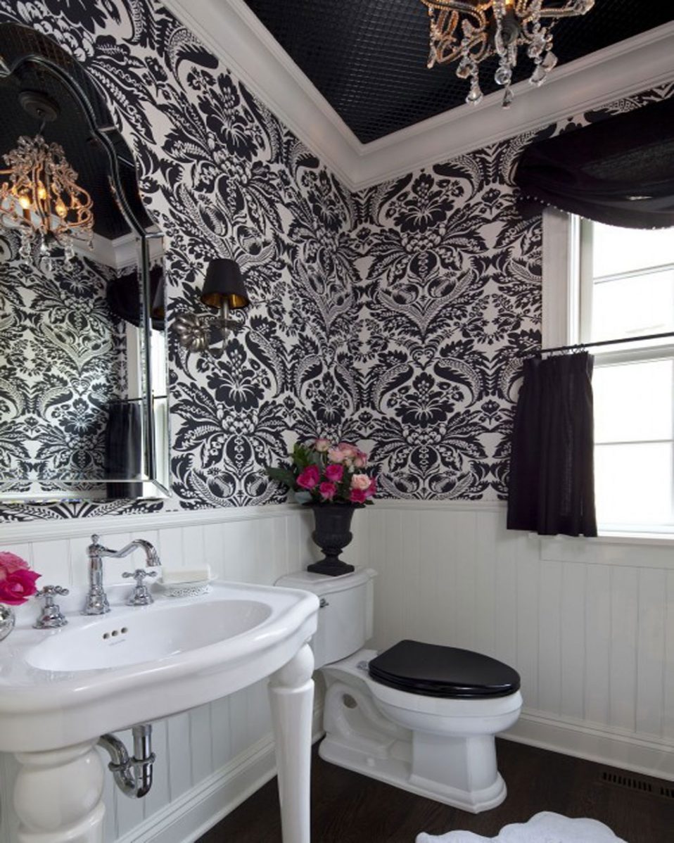 Home And Interior Ideas Mirrors Inspiring Fancy White - Bathrooms With Black Ceilings - HD Wallpaper 