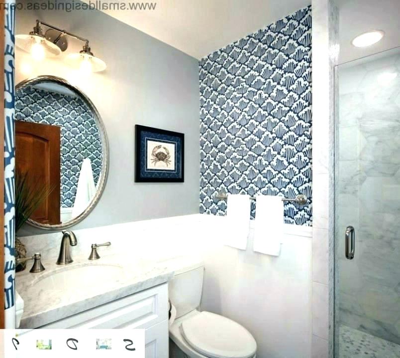 Small Bathroom Wallpaper Ideas Interior House Sample - Small Bathroom Ideas Bathroom Wallpaper 2019 - HD Wallpaper 