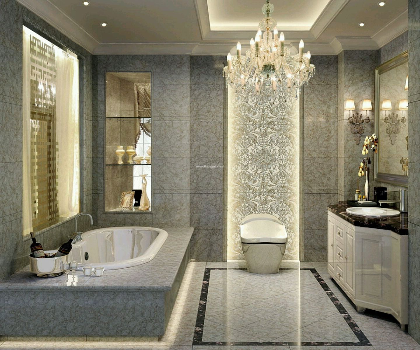 Luxury Bathroom Design - HD Wallpaper 
