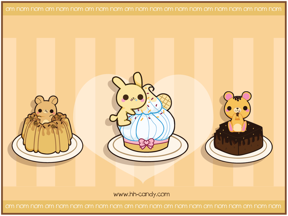 Kawaii Cake - HD Wallpaper 