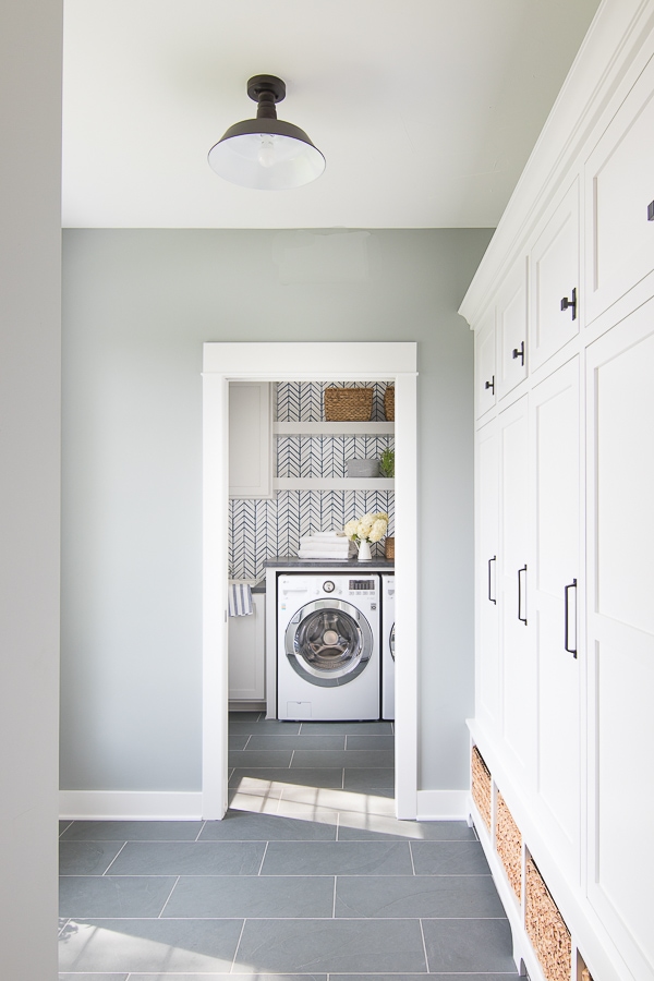 Laundry Room Gray Tile - HD Wallpaper 