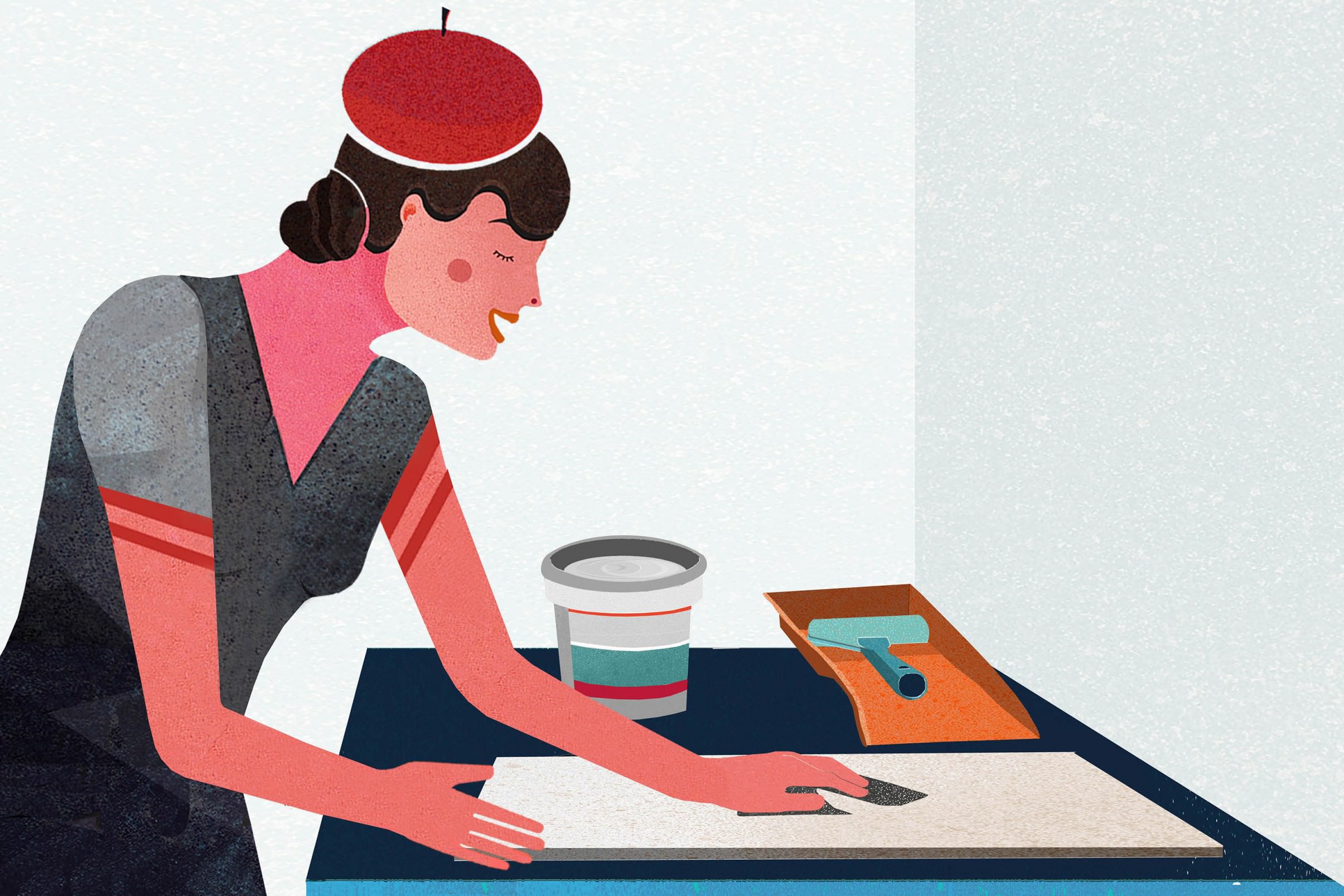 How To Decorate Furniture With Wallpaper Sanding Down 2410x1607