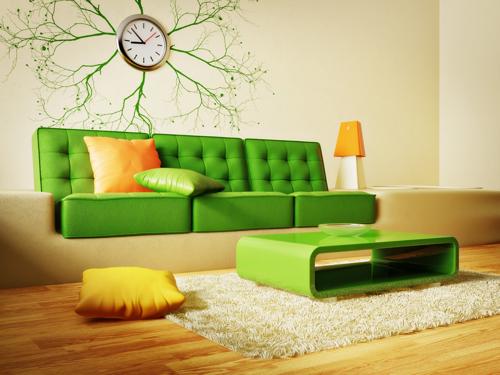 Sofa Coffee Table And Wall Clock Wallpaper - Interior Design Courses In Kenya - HD Wallpaper 