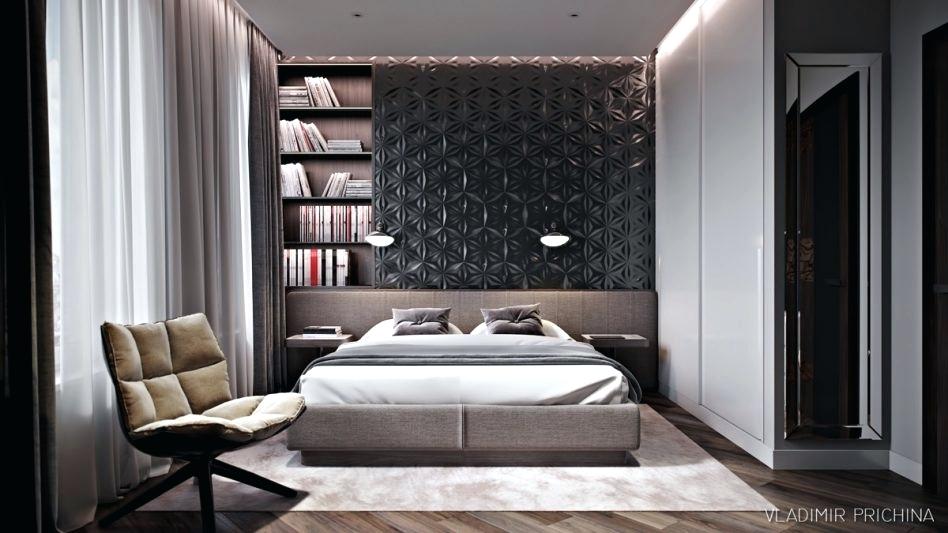 Black Wallpaper Accent Wall Bedroom - HD Wallpaper 