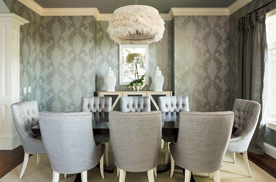 Modern Wallpaper Designs For Dining Room - HD Wallpaper 