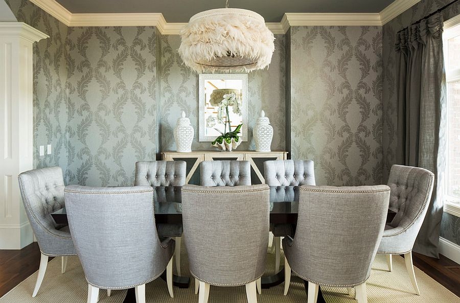 Modern Wallpaper Designs For Dining Room - HD Wallpaper 