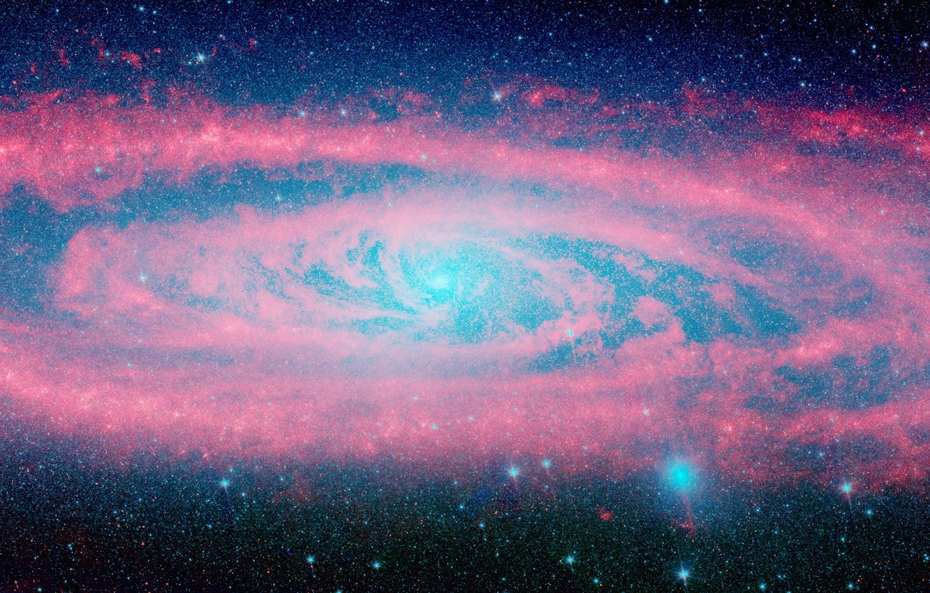 Photo Wallpaper Stars, Galaxy, Infinity, Andromeda - Andromeda Galaxy Pink - HD Wallpaper 