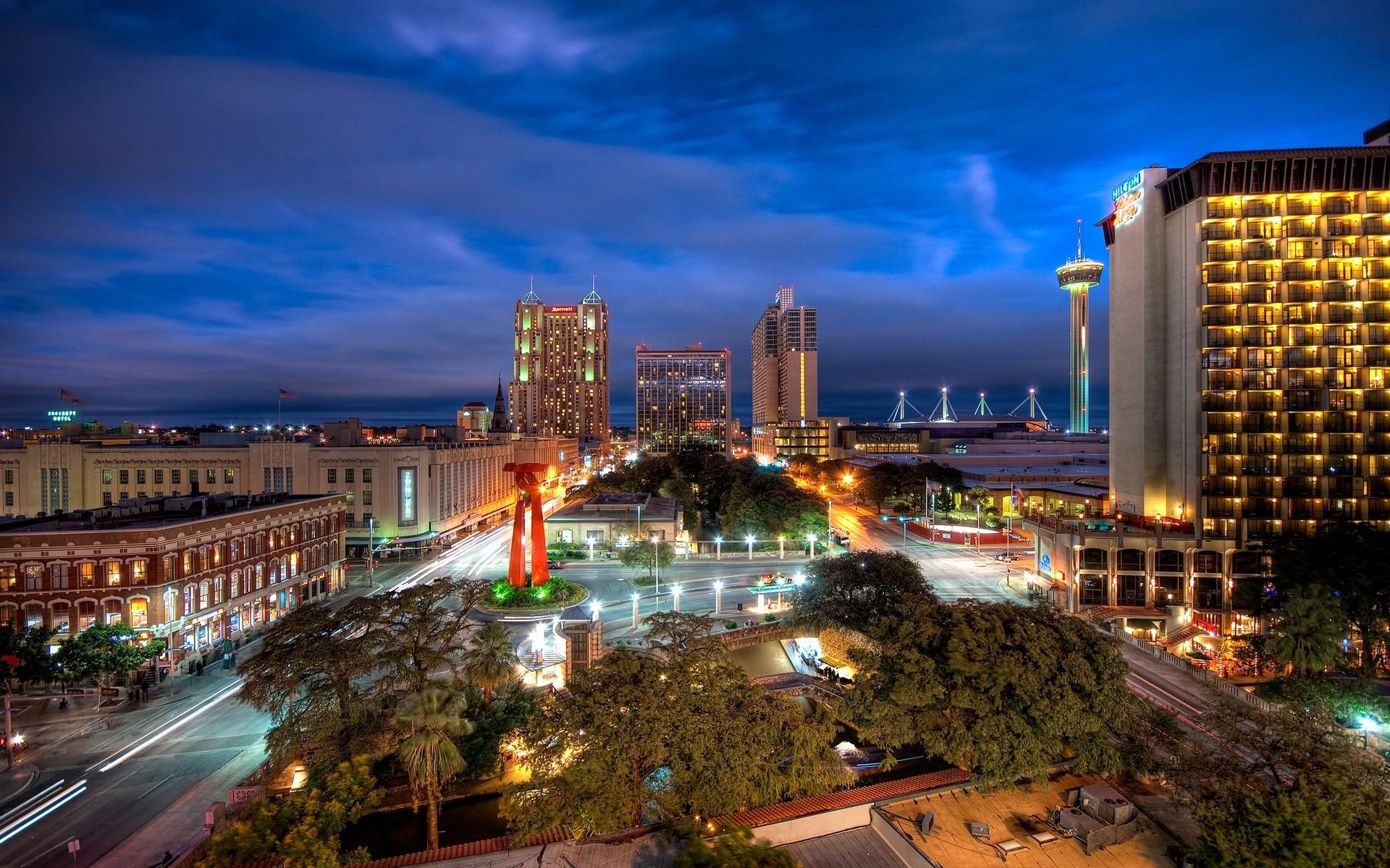 Beautiful Summer Night In The City - San Antonio Hd - HD Wallpaper 