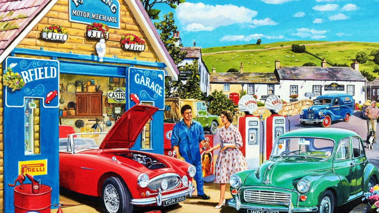 Car Garage Wall Murals - HD Wallpaper 