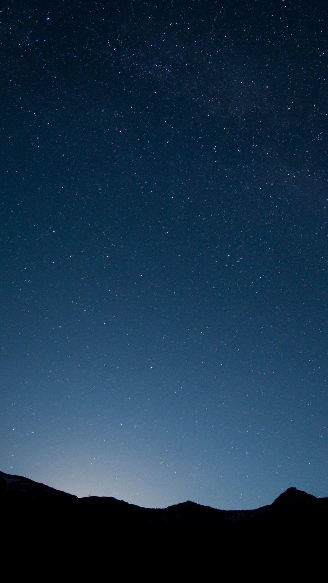 1080x1920, Mountains Night Silhouette Stars Sky Iphone - Star Night Wallpaper Hd - HD Wallpaper 