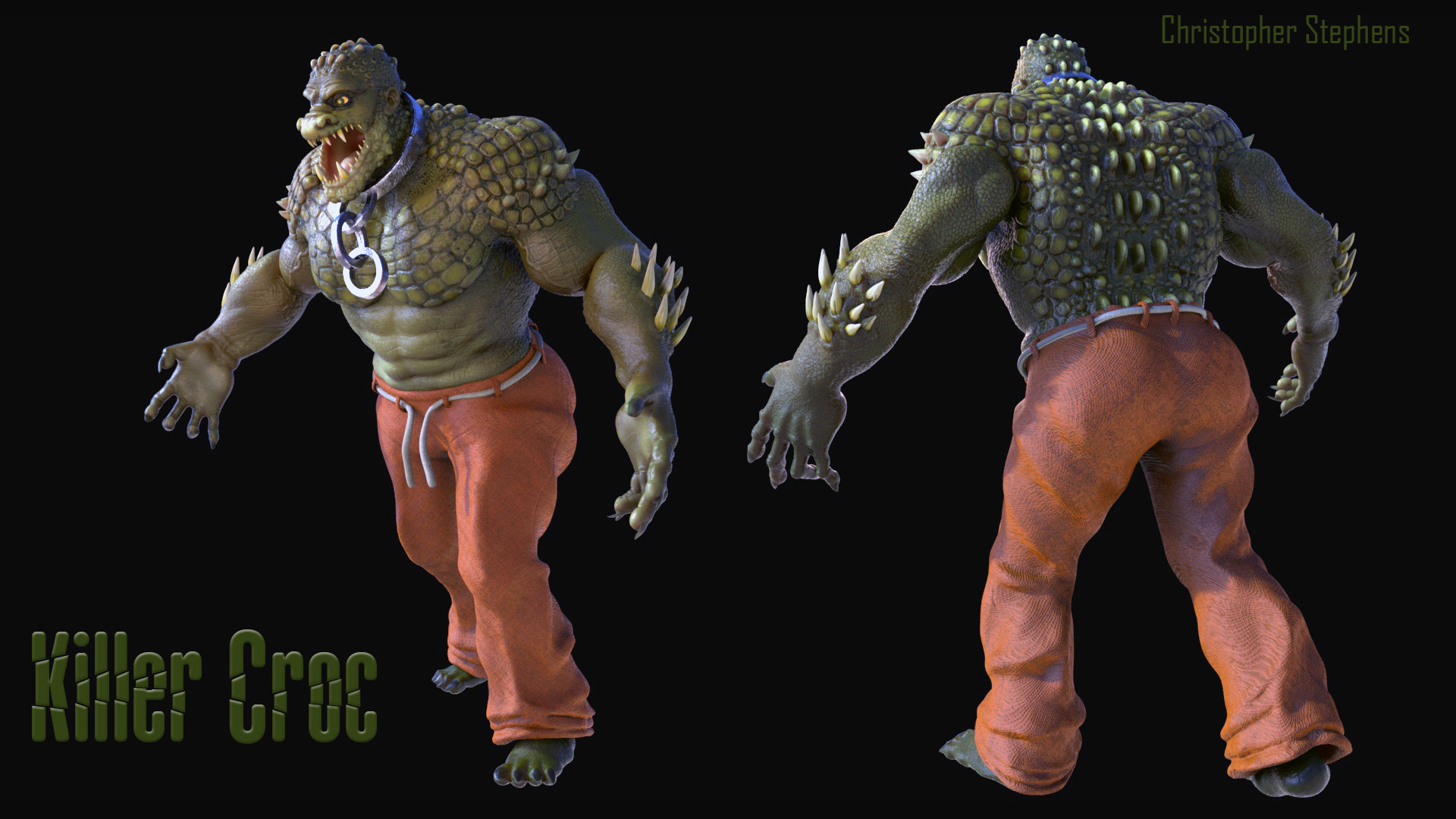 Killer Croc 3d Model - HD Wallpaper 