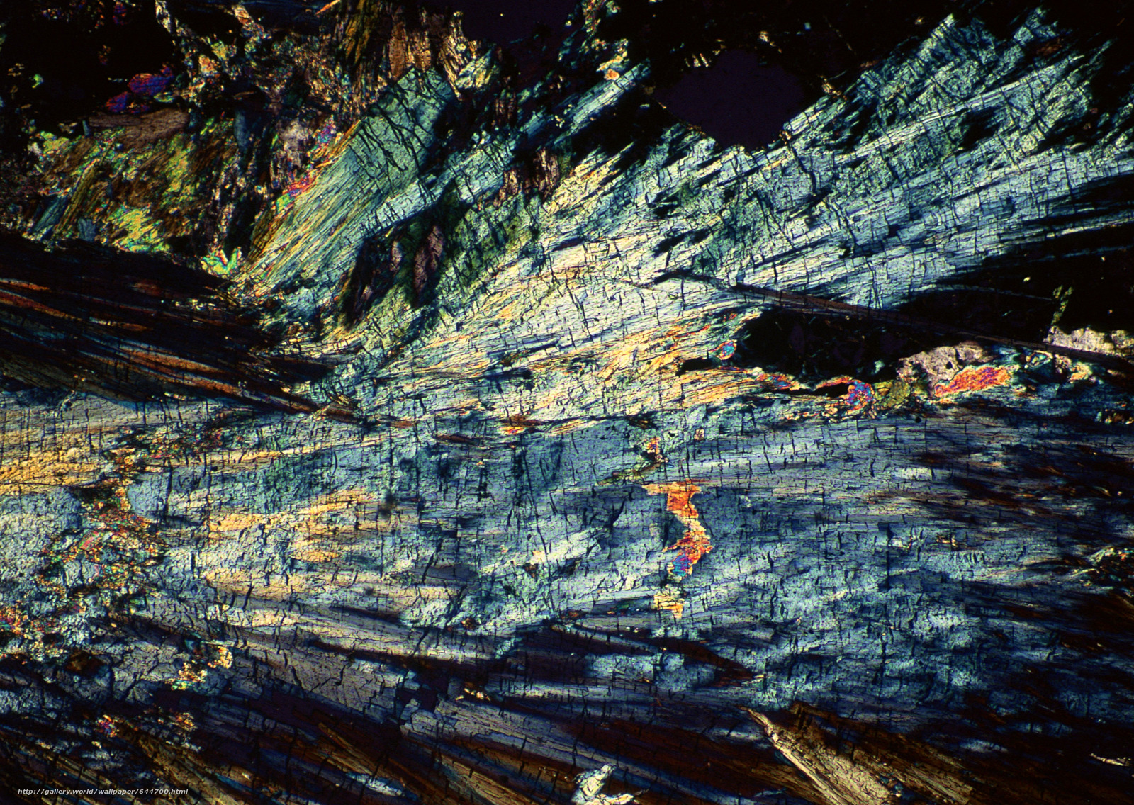 Download Wallpaper Crystals Under The Microscope, Crystal, - Igneous Rock - HD Wallpaper 