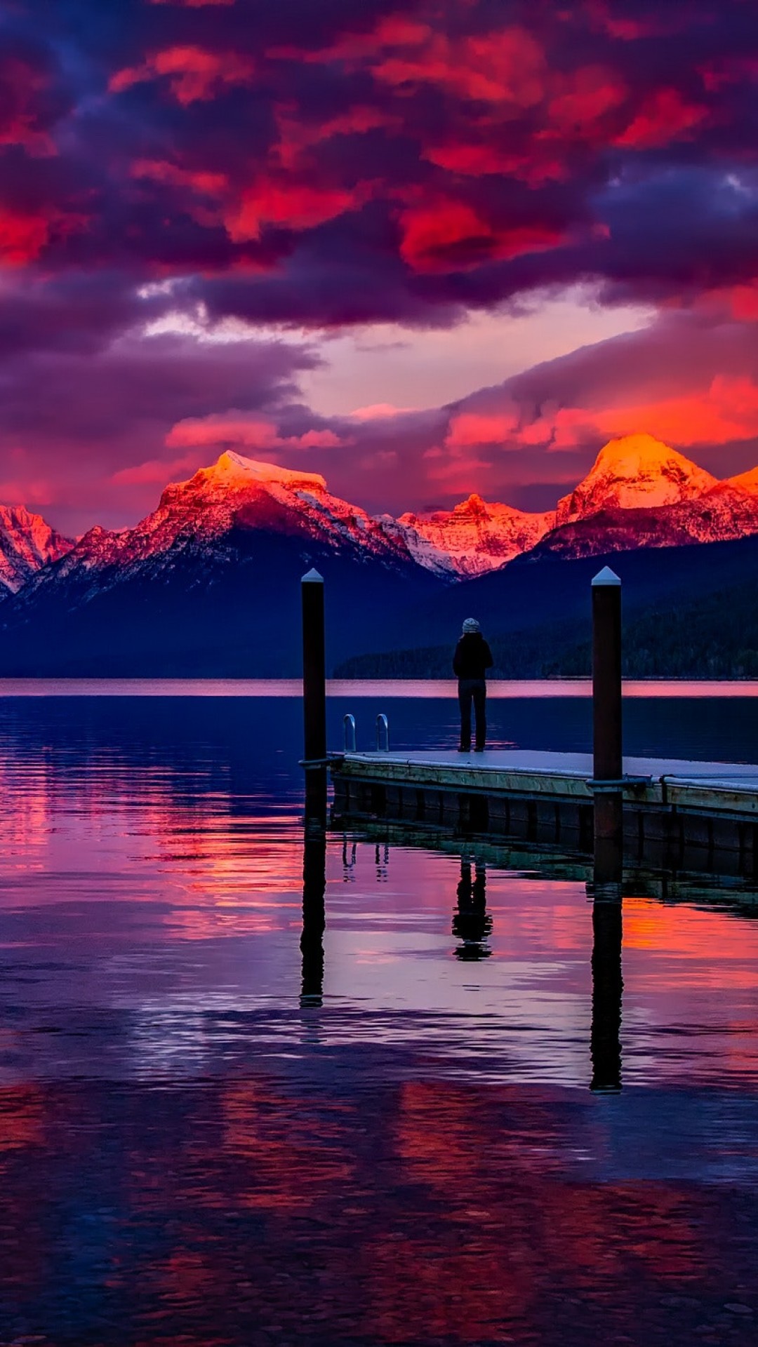 Lake Mcdonald Sunset - HD Wallpaper 