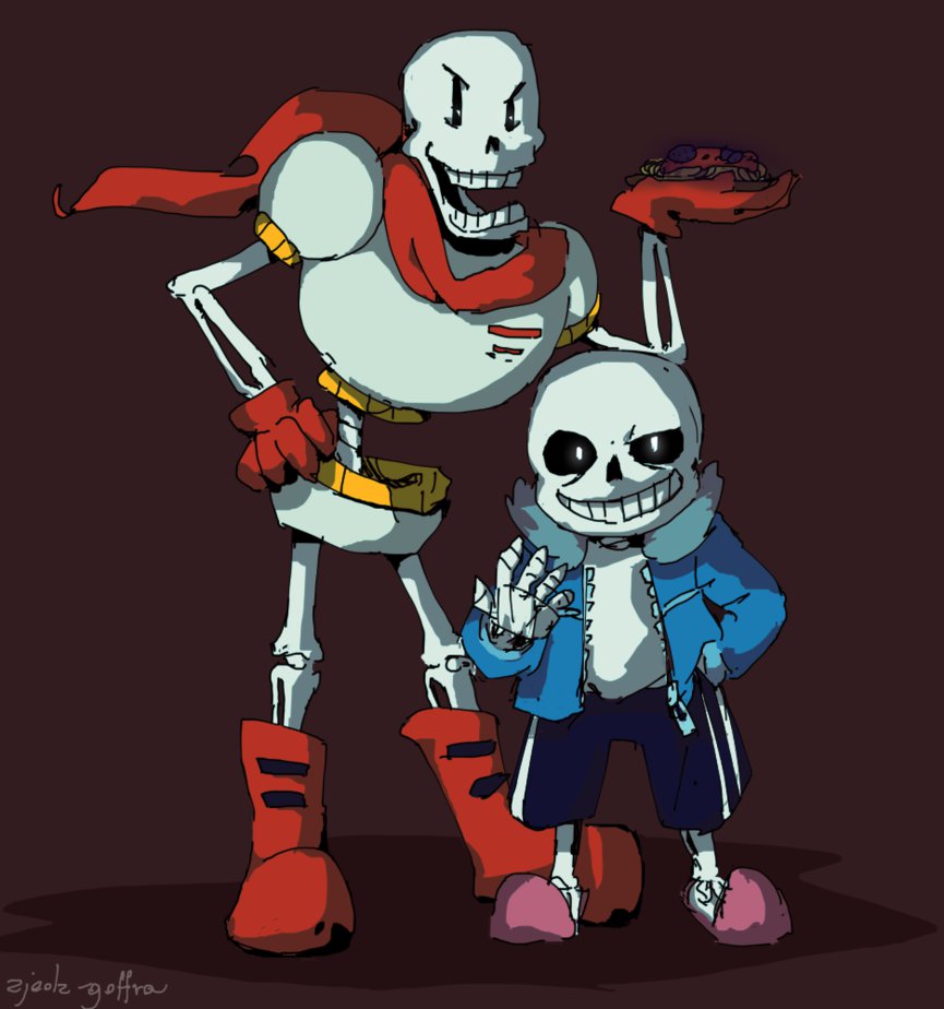 Персонажи,sans,papyrus ,papyrus (ut) - Undertale Sans And Papyrus - HD Wallpaper 