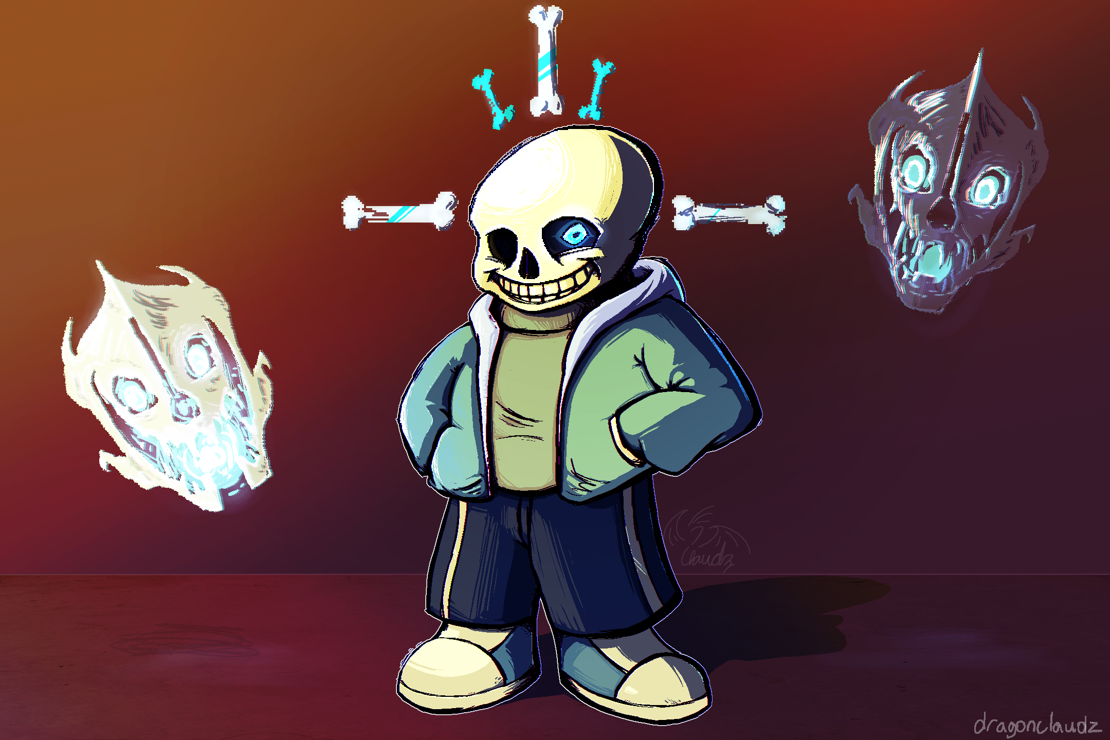 Anime Sans Hd Wallpaper - Обои Sans - HD Wallpaper 