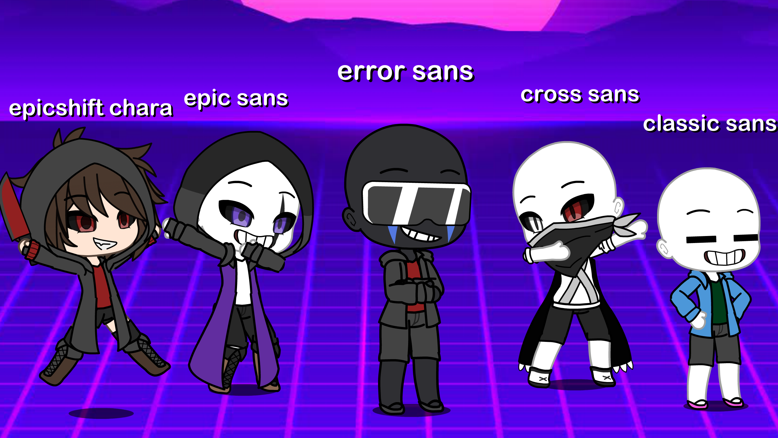 Cross Sans Gacha Life 2560x1440 Wallpaper Teahub Io