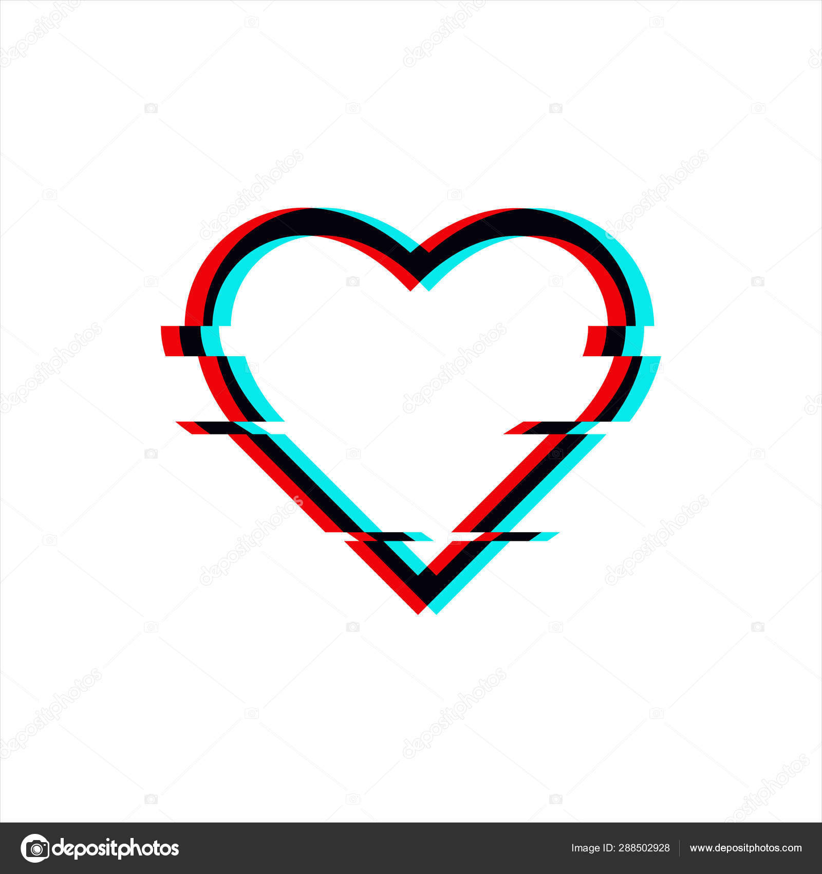 Glitch Heart - HD Wallpaper 