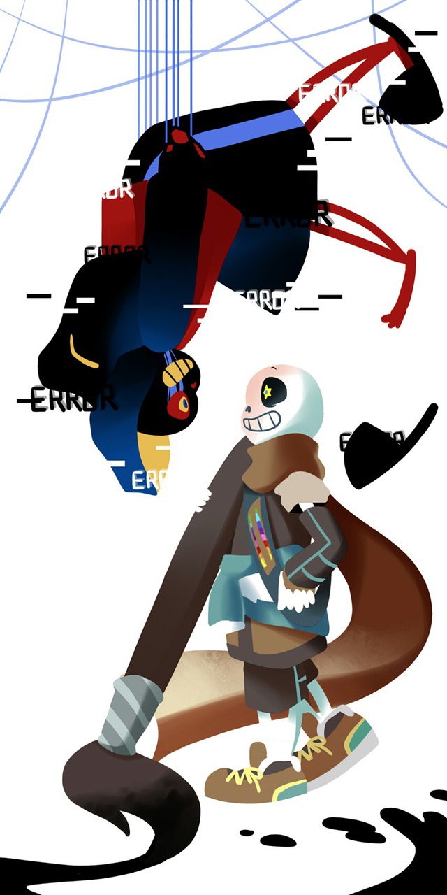 Ink And Error Sans 640x1280 Wallpaper Teahub Io