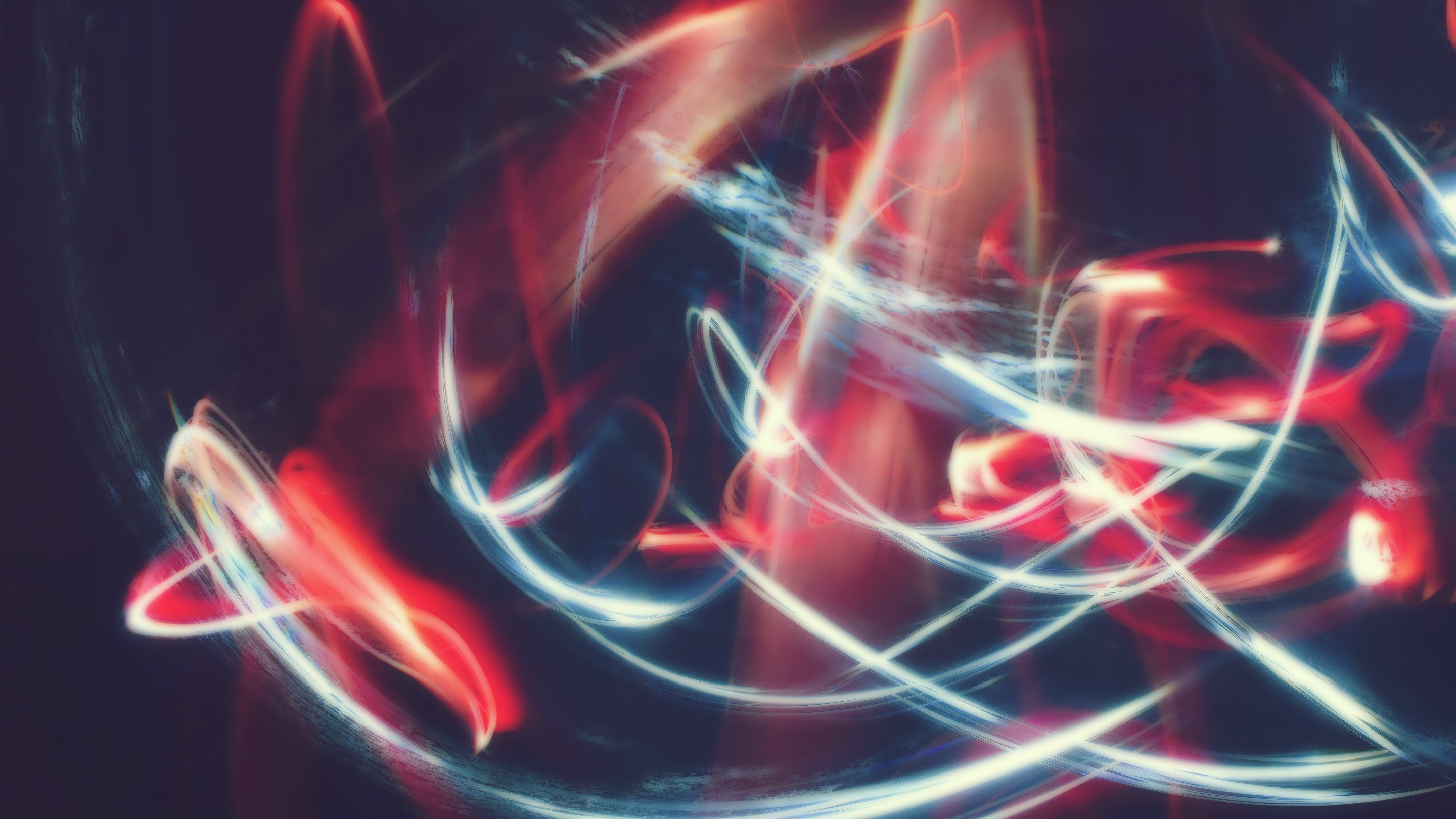 Red And White Light Trails Abstract Wallpaper - Light Red White - HD Wallpaper 