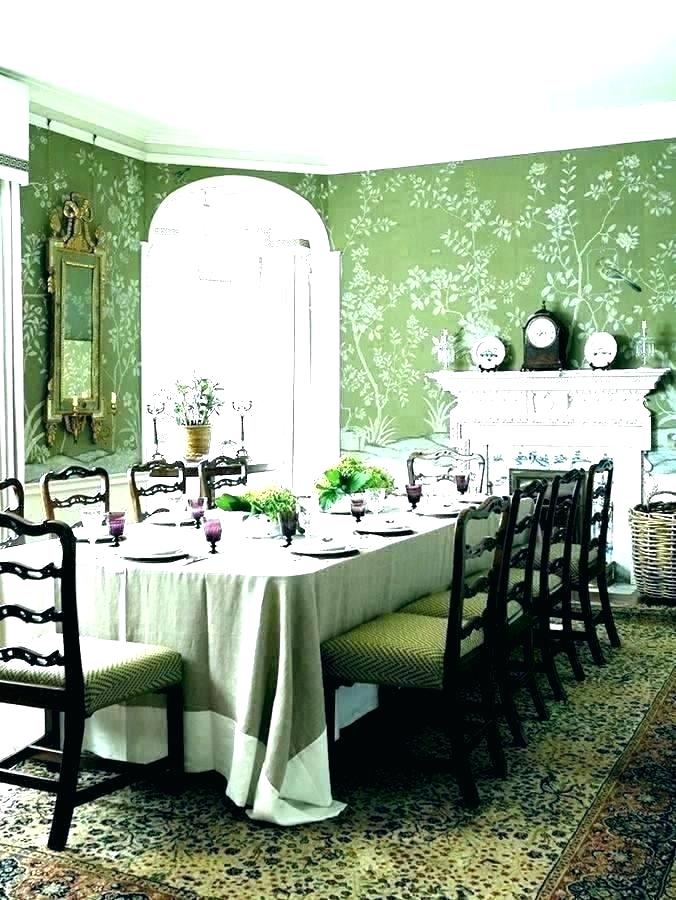 Green Wallpaper Dining Room - HD Wallpaper 