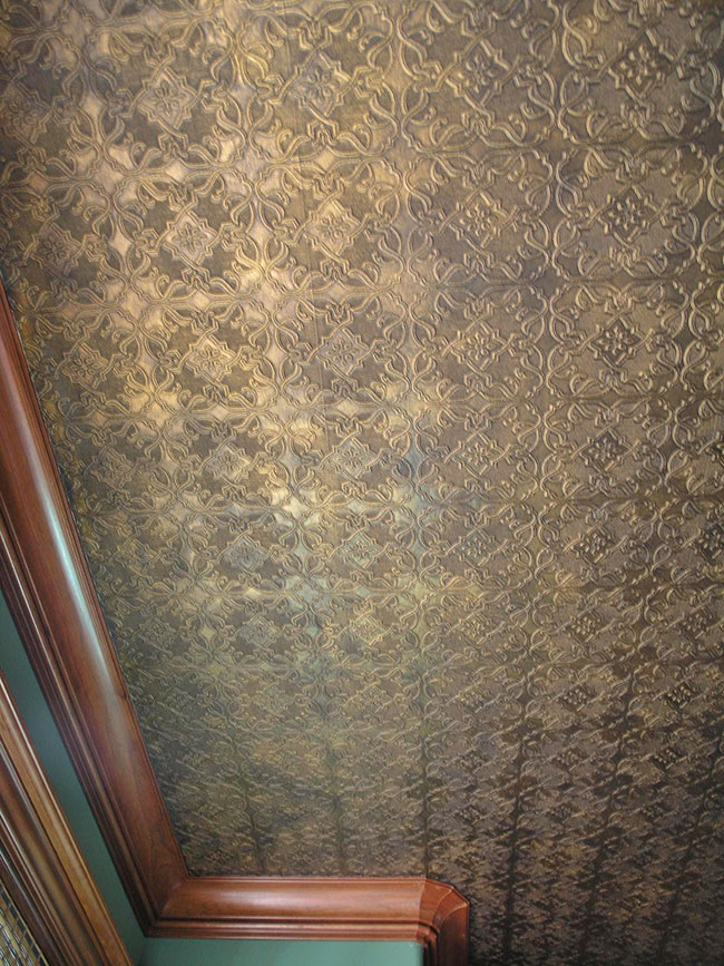 Custom Anaglypta Wallpaper Is Sold By The Roll By Artist - Coloured Anaglypta Wallpaper On Ceiling - HD Wallpaper 