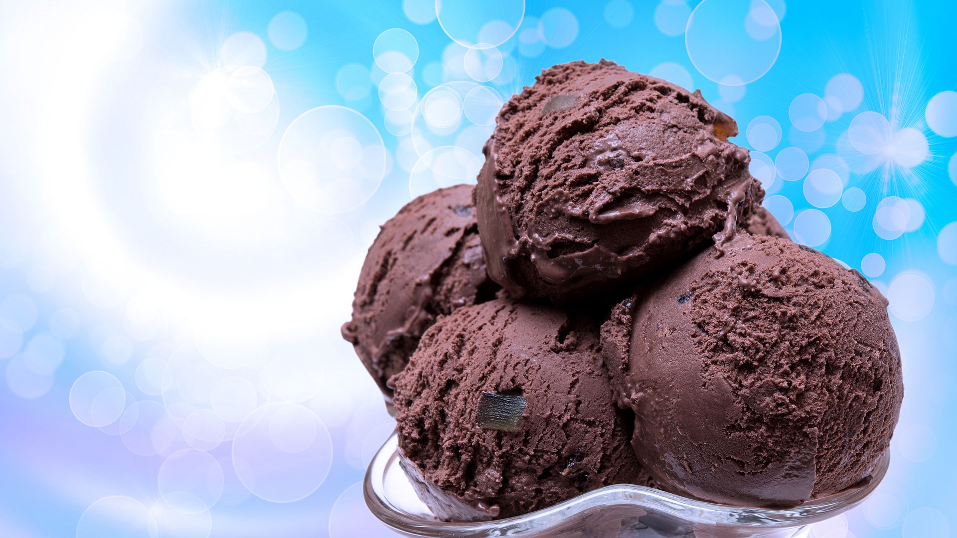 Bokeh Background And Ice Cream Hd Wallpaper - Beautiful Chocolate Ice Cream - HD Wallpaper 