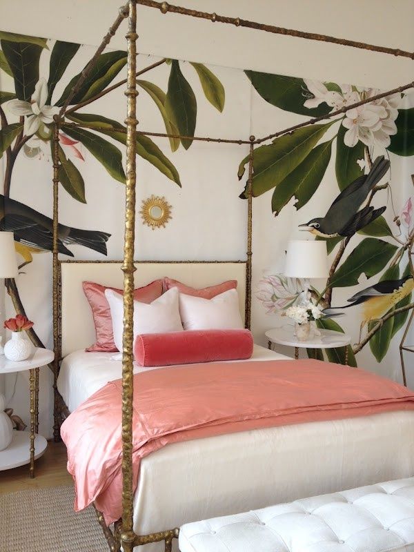 Floral Wallpaper Master Bedroom - HD Wallpaper 