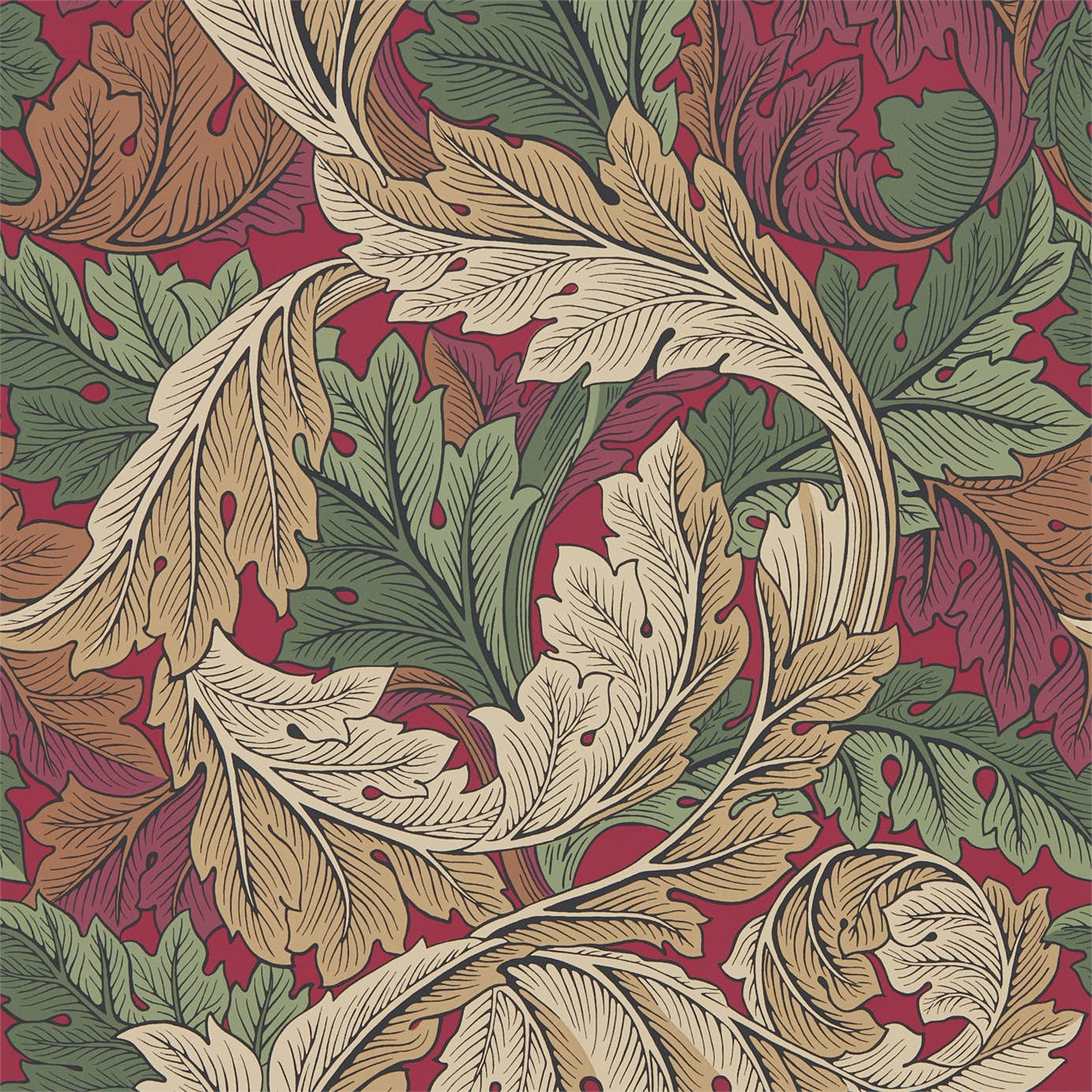 Acanthus, A Wallpaper By Morris & Co - Acanthus William Morris Fabric - HD Wallpaper 